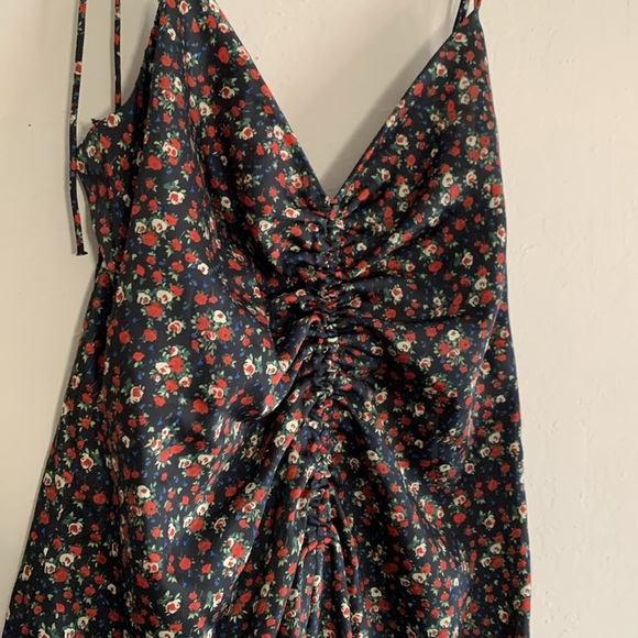 SANDRO Floral-print twill midi dress Size (10 US) 42 - Picture 6 of 12